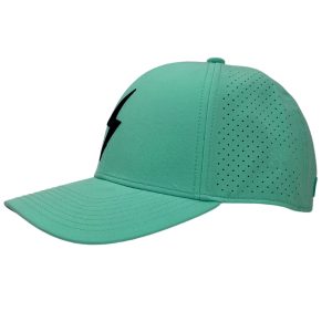 BRUCE BOLT Classic 6-Panel Snapback Hat - MINT w/ BLACK BOLT
